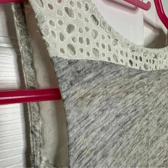 J. Crew Tank Top Lace Grey & White  Size Extra Small - Picture 12 of 16